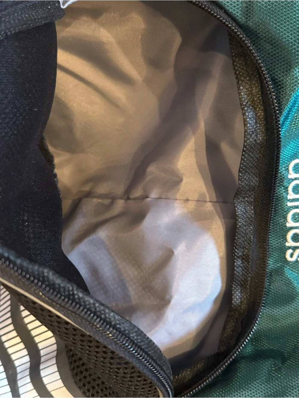 Adidas Dark Green and Black Drawstring Gym Bag